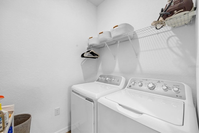 laundry room featuring washer and dryer