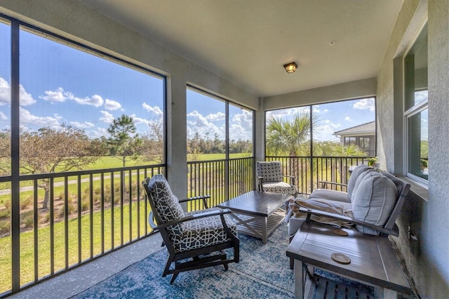 view of sunroom