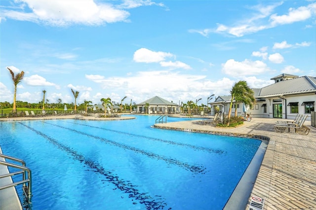 view of pool with a patio