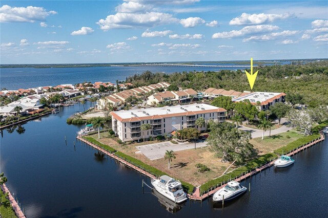 25188 Marion Ave Unit B304, Punta Gorda, FL 33950 - drone / aerial view featuring a water view