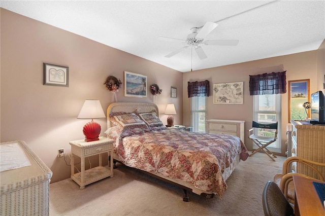 25188 Marion Ave Unit B304, Punta Gorda, FL 33950 - bedroom featuring carpet, access to outside, and a ceiling fan