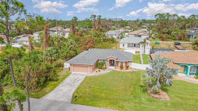 aerial view featuring a residential view