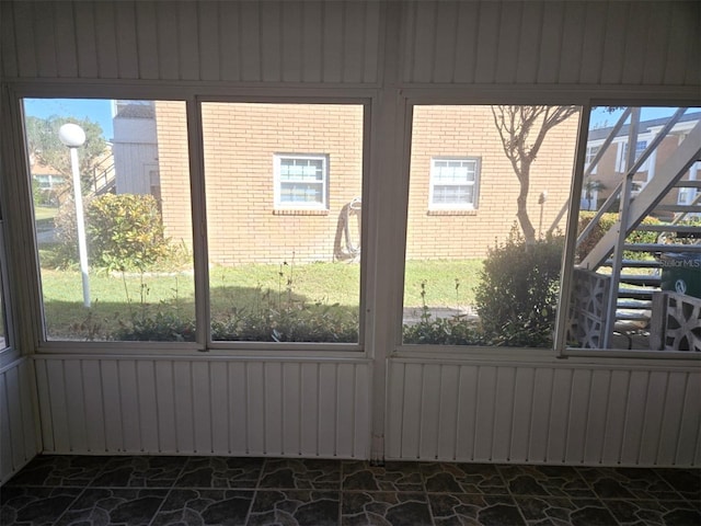 doorway to outside with radiator