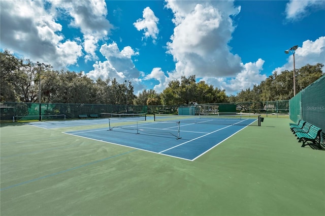 view of tennis court