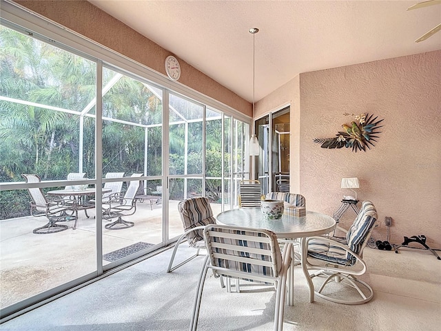 view of sunroom