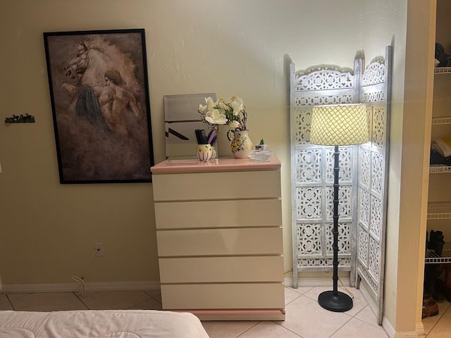 view of tiled bedroom