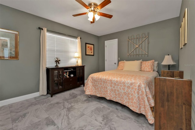 bedroom with ceiling fan