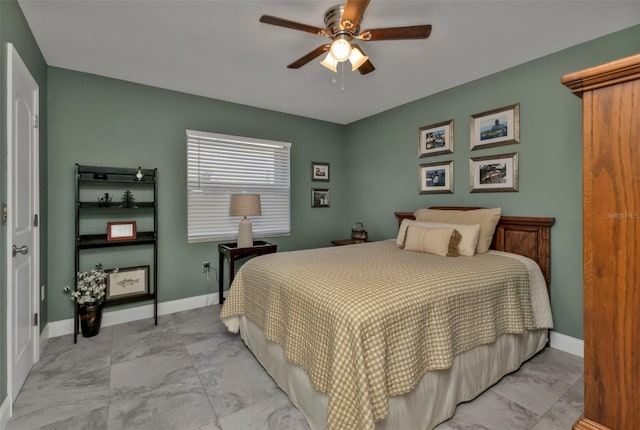 bedroom with ceiling fan