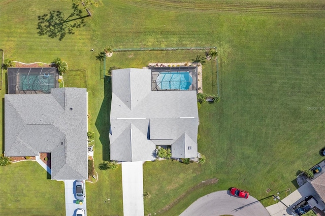 bird's eye view featuring a rural view