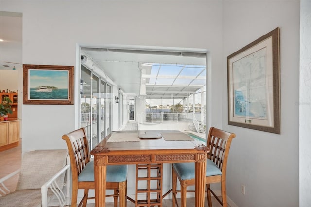 view of dining area