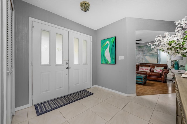 view of tiled foyer