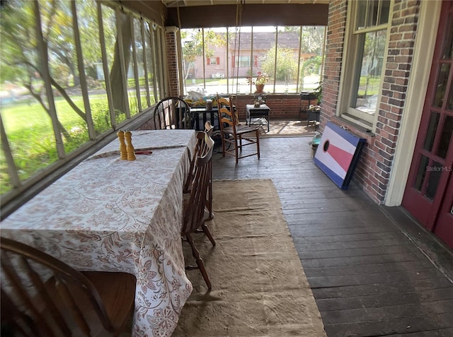 view of sunroom / solarium