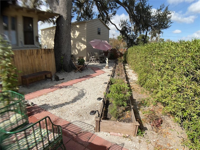 view of yard featuring a patio