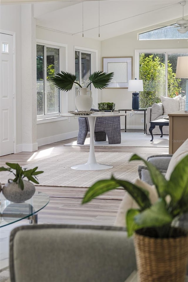 956 Harbor Town Dr, Venice, FL 34292 - sunroom featuring vaulted ceiling