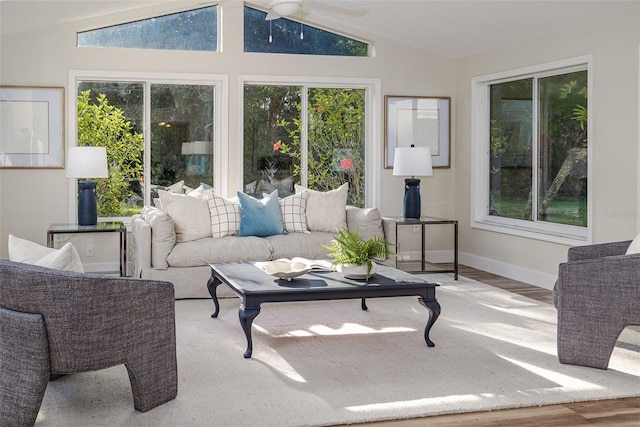 956 Harbor Town Dr, Venice, FL 34292 - sunroom featuring lofted ceiling