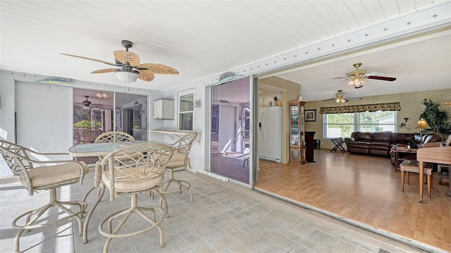 view of sunroom