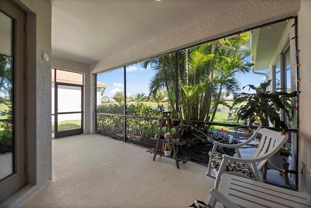 view of sunroom