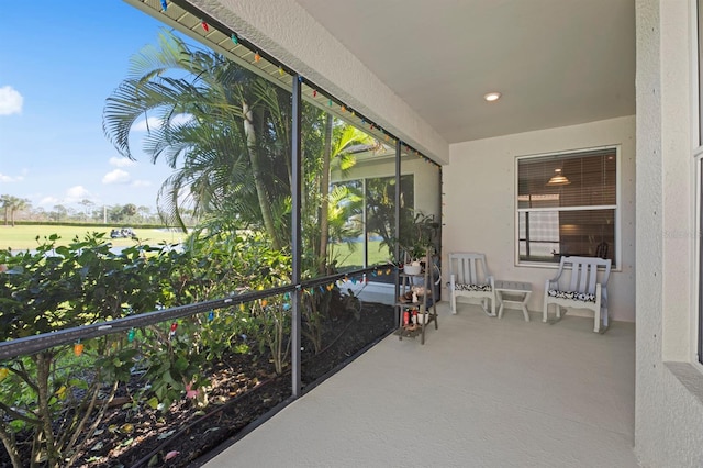 view of sunroom