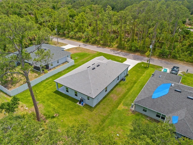 2404 Hanford Ln, North Port, FL 34288 - birds eye view of property with a wooded view