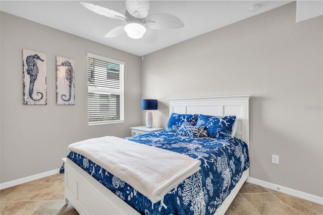 bedroom with ceiling fan