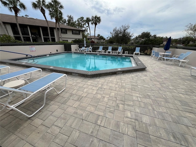 view of pool with a patio