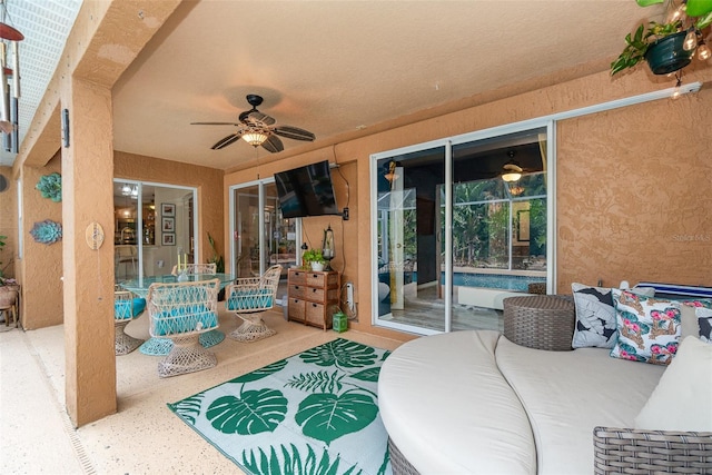 view of patio / terrace with ceiling fan