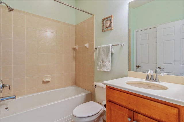 2765 Arugula Dr, North Port, FL 34289 - bathroom featuring toilet, vanity, and shower / bath combination