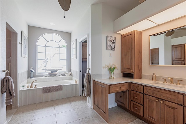 1215 Via Tripoli, Punta Gorda, FL 33950 - bathroom featuring vanity, a garden tub, and tile patterned flooring