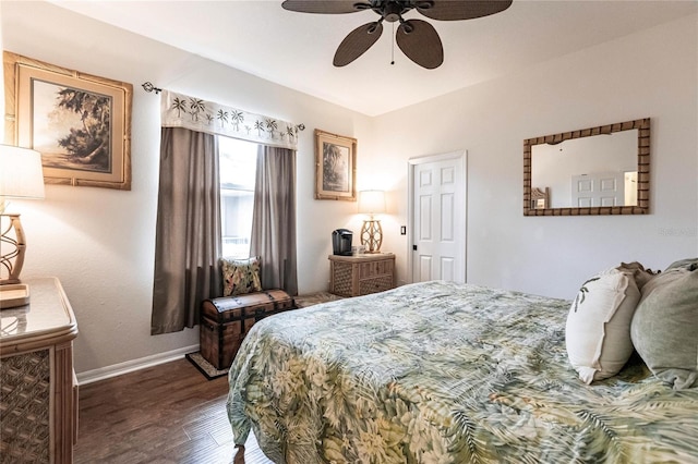 1215 Via Tripoli, Punta Gorda, FL 33950 - bedroom featuring wood finished floors, baseboards, and ceiling fan