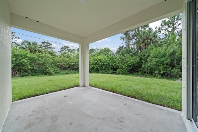 3390 Nadasky Ave, North Port, FL 34288 - view of patio / terrace with view of wooded area