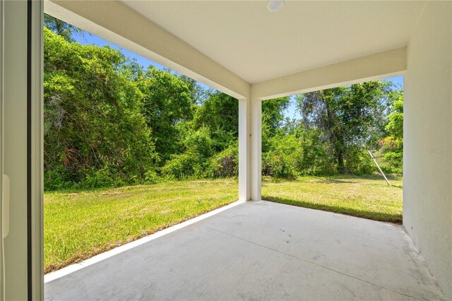 3390 Nadasky Ave, North Port, FL 34288 - view of patio with view of wooded area