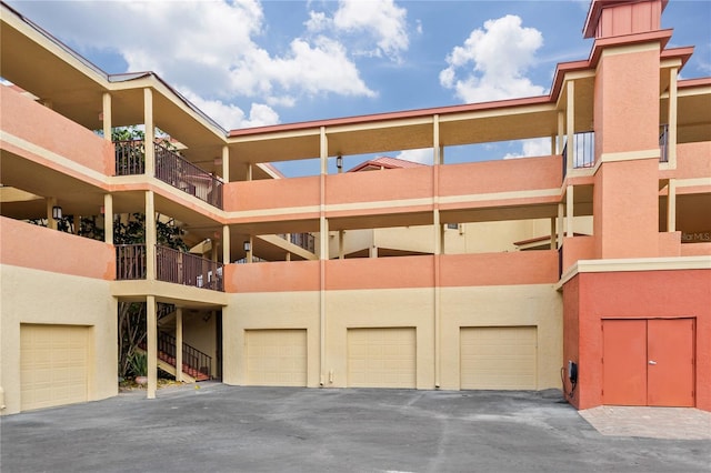 view of property with a garage