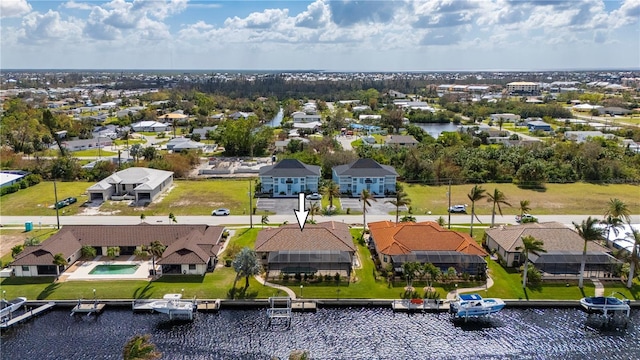 2736 Magdalina Dr, Punta Gorda, FL 33950 - aerial view featuring a water view and a residential view