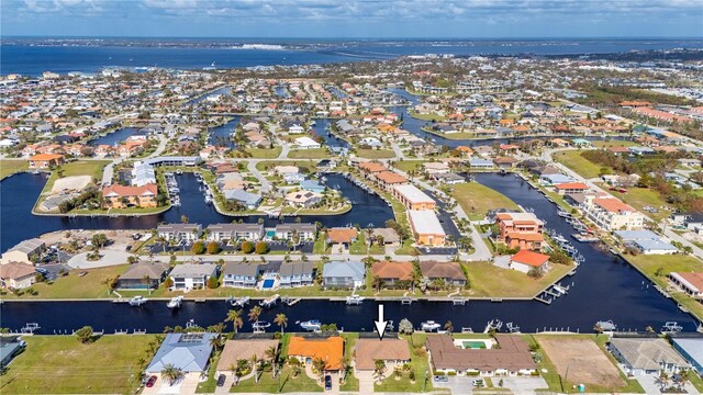 2736 Magdalina Dr, Punta Gorda, FL 33950 - bird's eye view featuring a water view and a residential view