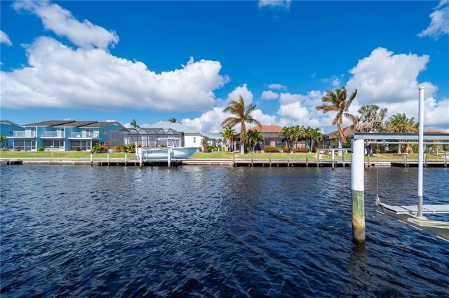 2736 Magdalina Dr, Punta Gorda, FL 33950 - view of dock featuring a residential view and a water view