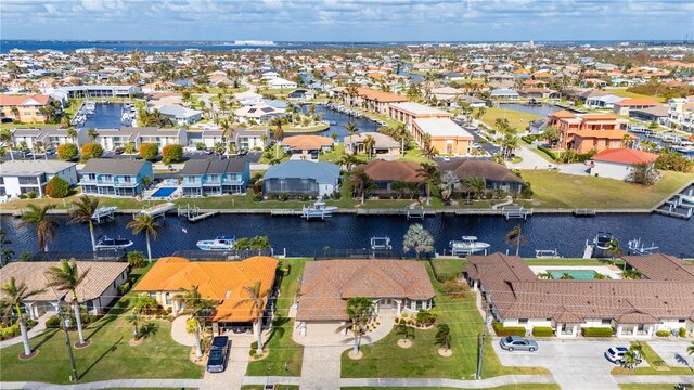 2736 Magdalina Dr, Punta Gorda, FL 33950 - bird's eye view featuring a water view and a residential view