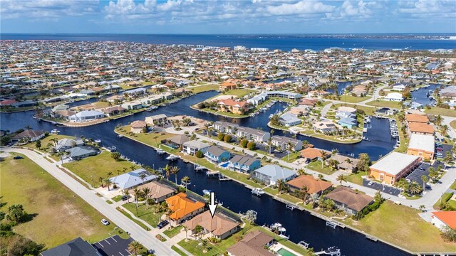 2736 Magdalina Dr, Punta Gorda, FL 33950 - bird's eye view featuring a water view and a residential view