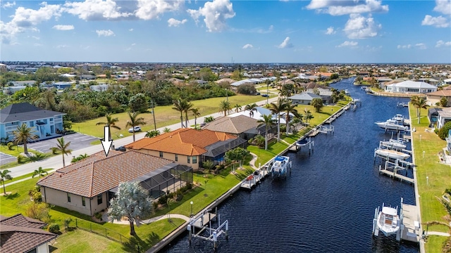 2736 Magdalina Dr, Punta Gorda, FL 33950 - birds eye view of property with a residential view and a water view