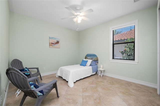 2736 Magdalina Dr, Punta Gorda, FL 33950 - bedroom with baseboards and ceiling fan