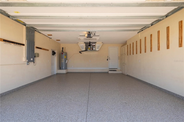 2736 Magdalina Dr, Punta Gorda, FL 33950 - garage with baseboards, a garage door opener, and electric water heater