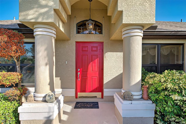 view of doorway to property