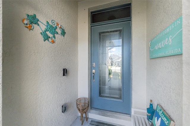 view of doorway to property