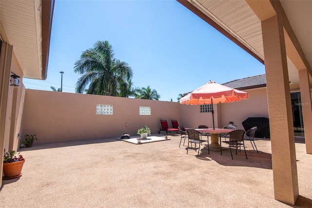 view of patio / terrace featuring area for grilling