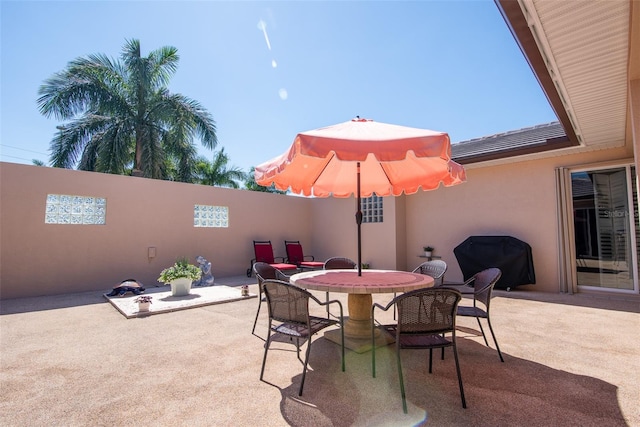 view of patio / terrace featuring area for grilling