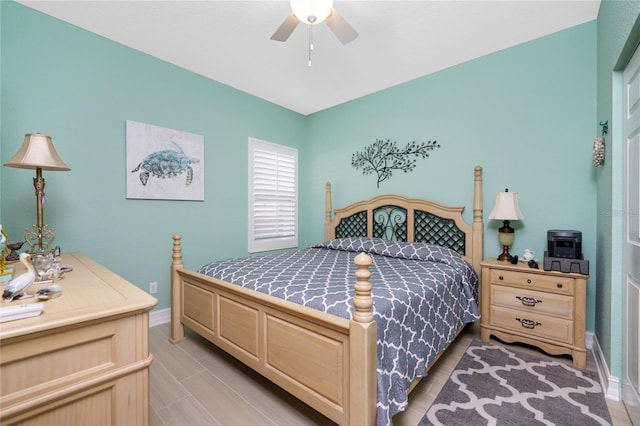 bedroom with ceiling fan