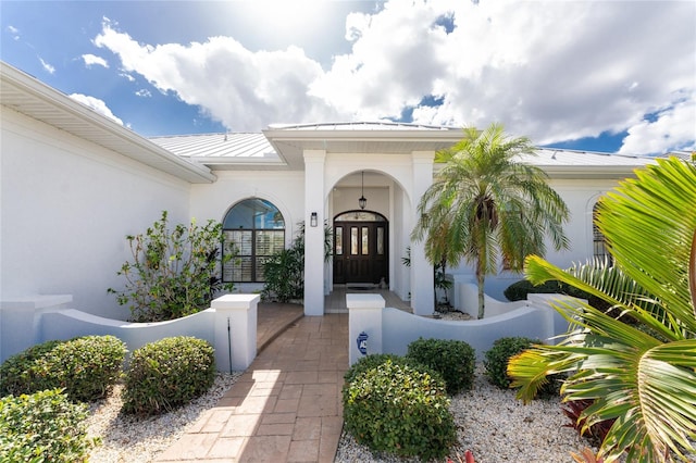 doorway to property featuring a garage