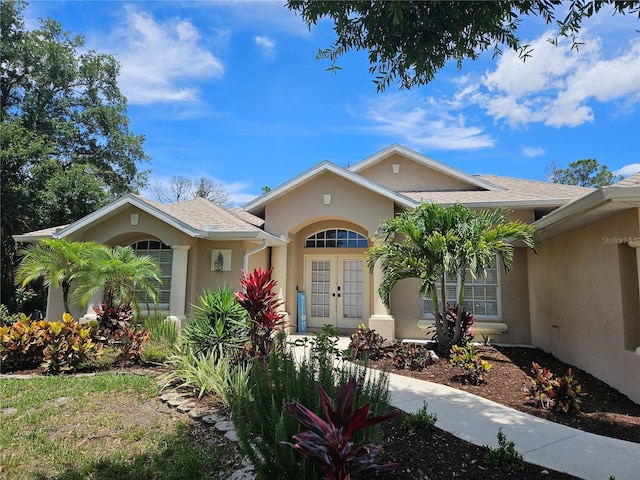 view of front of house featuring french doors