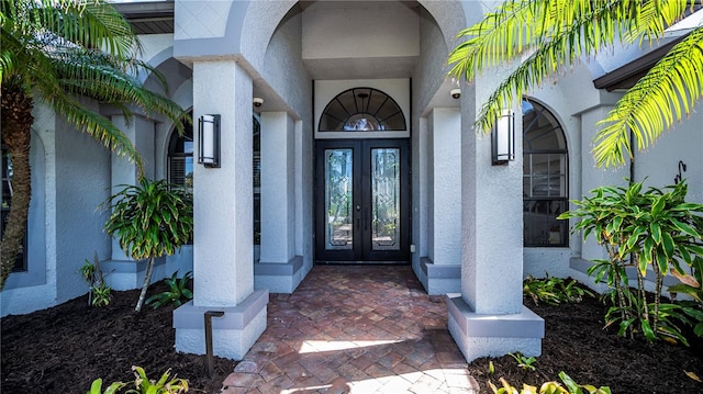 entrance to property with french doors