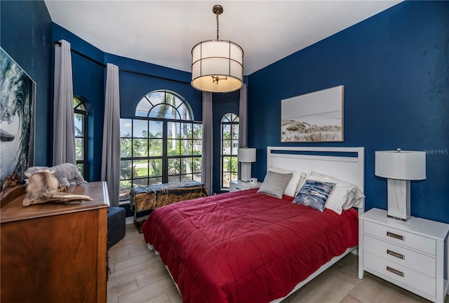 bedroom featuring light hardwood / wood-style flooring