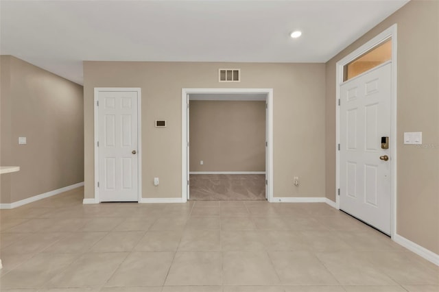 view of tiled foyer